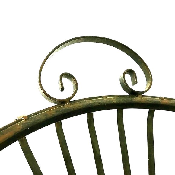 Decorative Metal Basket Curved Design Table Centerpiece Home Decor Accent - Picture 5 of 7